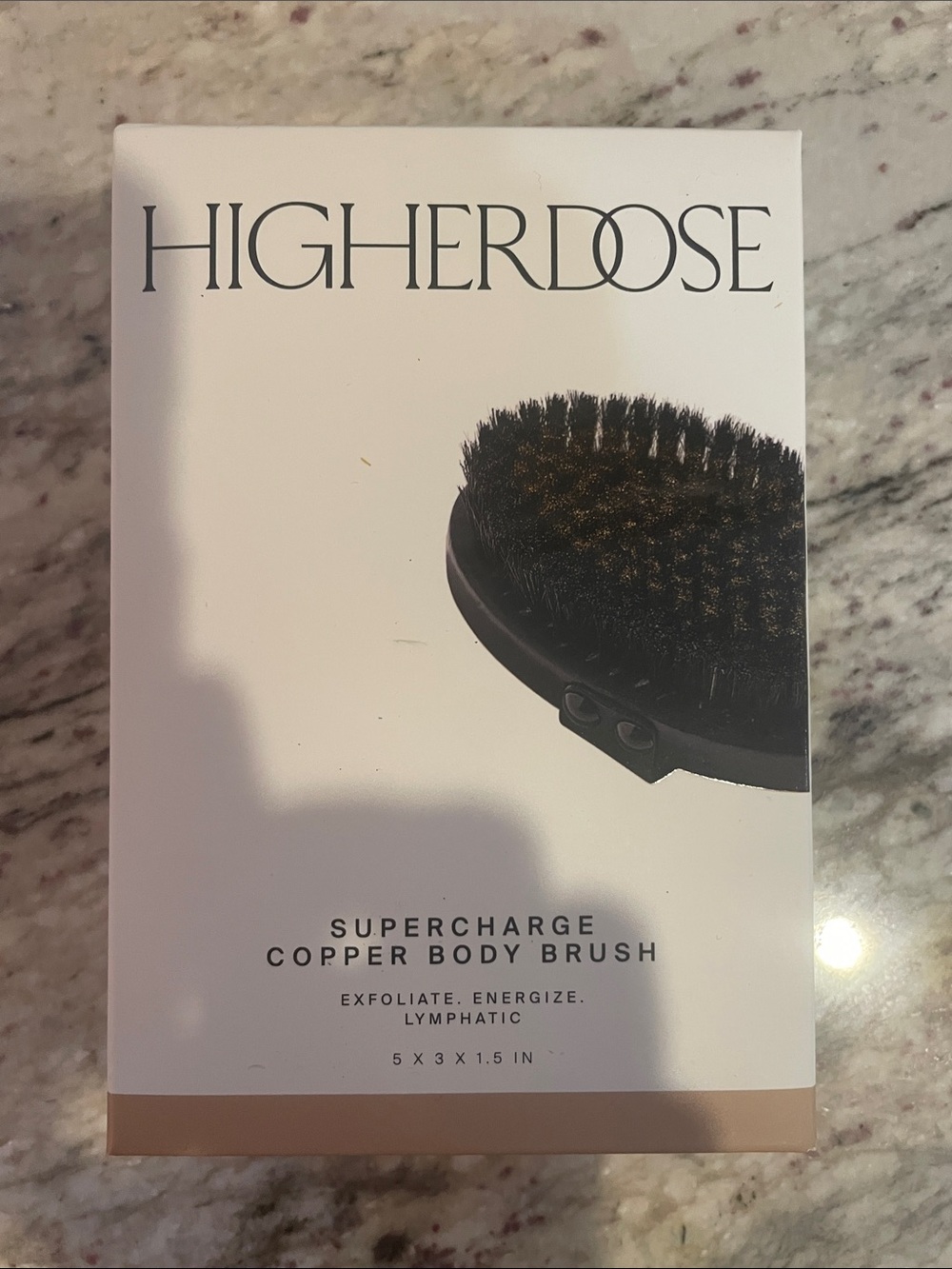 HIGHERDOSE Supercharge Copper Body Brush – Black/Brown Bristles NIB
